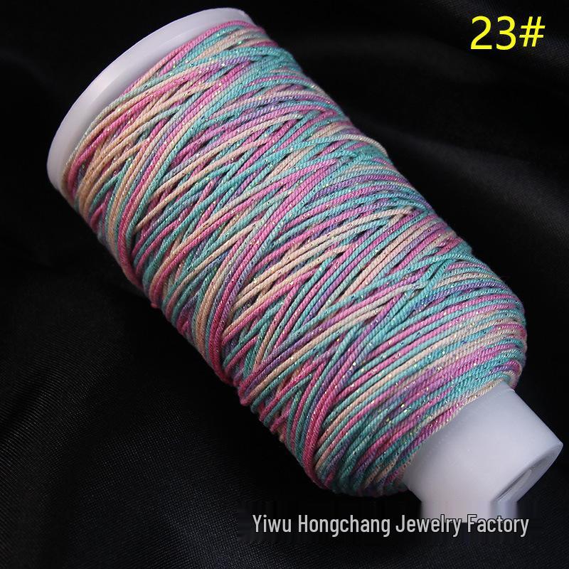 Variegated Hand-Spun Cotton Necklace & Bracelet Rope with Gold Tibetan Starry Sky Gradient