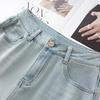 Women's Light Embroidered High-Waisted Summer Jeans - 2025 Loose Relaxed Straight-Leg Pants