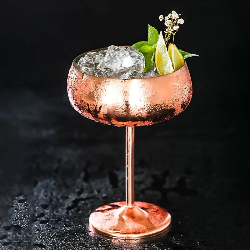 304 Stainless Steel Stemmed Cocktail & Wine Glass – Martini, Champagne, Bar Cup