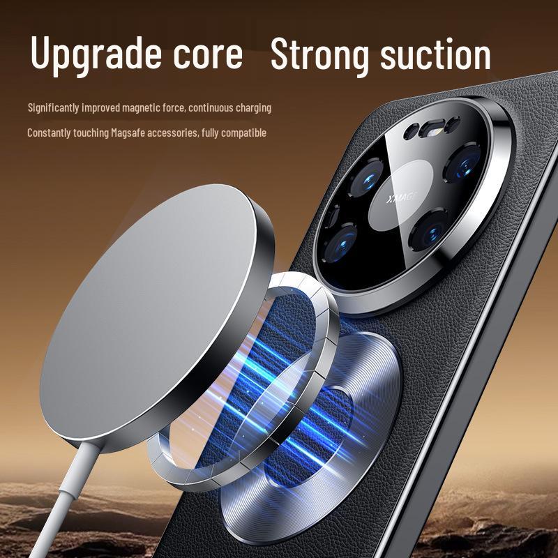 Magnetic Leather Ring Case for Huawei Mate80 Pro Max