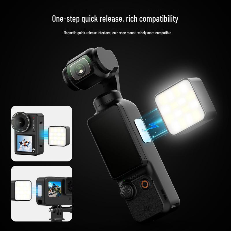 Magnetic Dimmable Beauty Fill Light for OSMO Pocket3 & Action5Pro Cameras