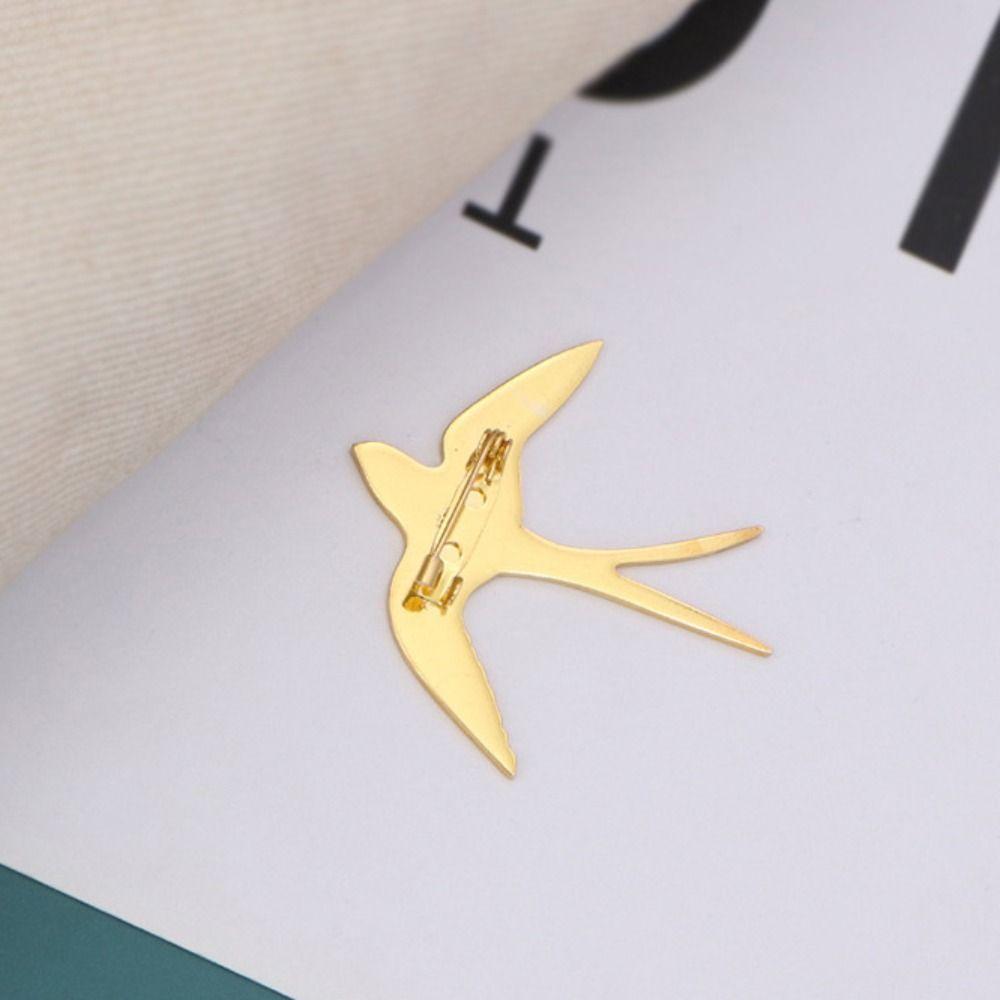 Pin Swallowtail Pin Silver Animal Badge Simple Swallow Brooch  Jeans