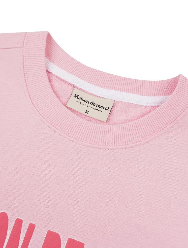 LA MAISON STUDIO Unisex Bear Friends Big Logo Regular Fit Sweatshirt Pink (Fcf1Ts325M)
