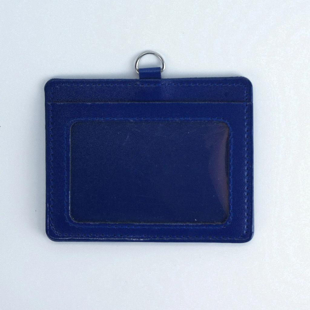 PU Leather ID Card Holder Horizon Style Student ID Pass Cover School Office Exhibition Badge Holder Porta Credencial Id Card