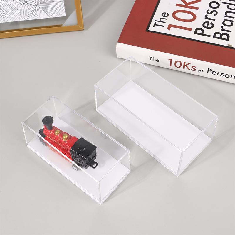 1:64 Skala Bilmodell Utstillingsboks Gjennomsiktig Akryl Støvtett Kasse Hardt Omslag Samleobjekt Miniatyrfigur Leketøy Beskyttelse