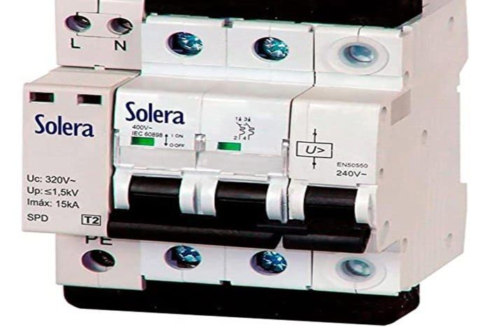 Greenice - 2873 - Protecteur De Surtension. Transitoire + Permanent. Biphase 32a Solera