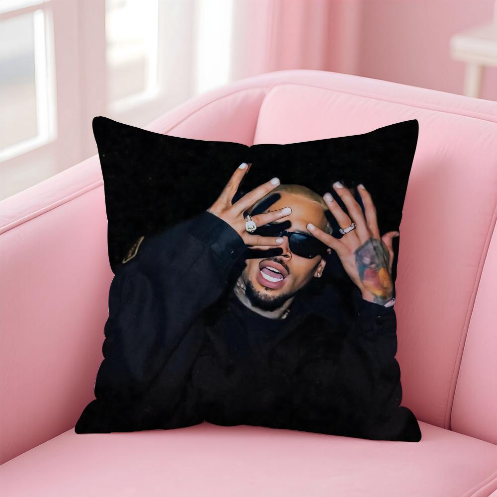 Hot C-Chris Brown Cushion Cover Comfortable Reversible Pillow Cover Ideal for Car Sofa Bedroom & Beyond