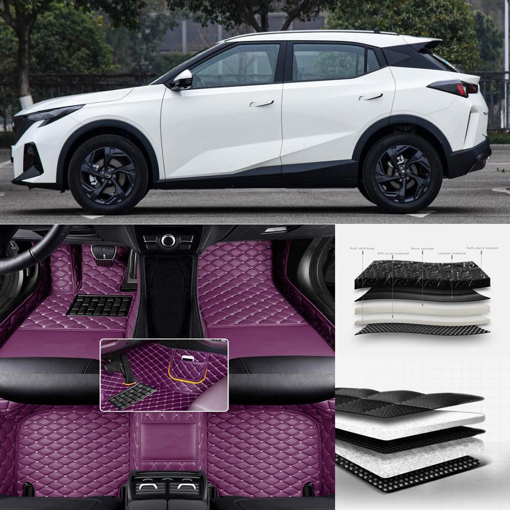 For Lincoln Aviator Nautilus 2019-2026 Auto Leather Waterproof Custom Car Floor Mats Carpets Foot Coche Accessorie Floor Liners