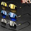 1PCS Vintage Ellipse Metal Frame Pilot Sunglasses Men Women UV400 Night Vision Fishing Driving Eyewear