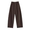FAESSLIN Women's Retro Corduroy Wide-Leg Curved Trousers