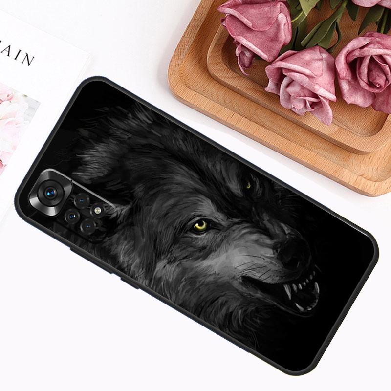 Angry Wolf Case For Xiaomi Redmi Note 14 12 11 9 10 13 Pro 9S 10S 11S 12S Redmi 13C 14C 10C 12C Cover