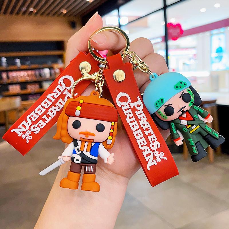 Cute Pirate Captain Keychain Figurine Decorative Accessory For Bags And Keys