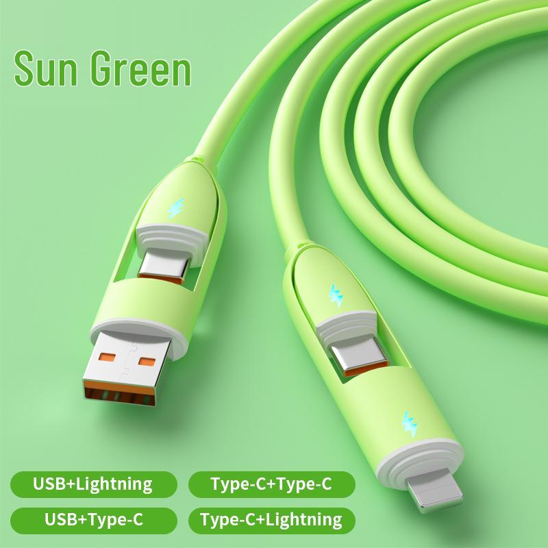 Universal 3-in-1 Fast Charging Cable: Compatible with Apple, Android, and Type-C Devices