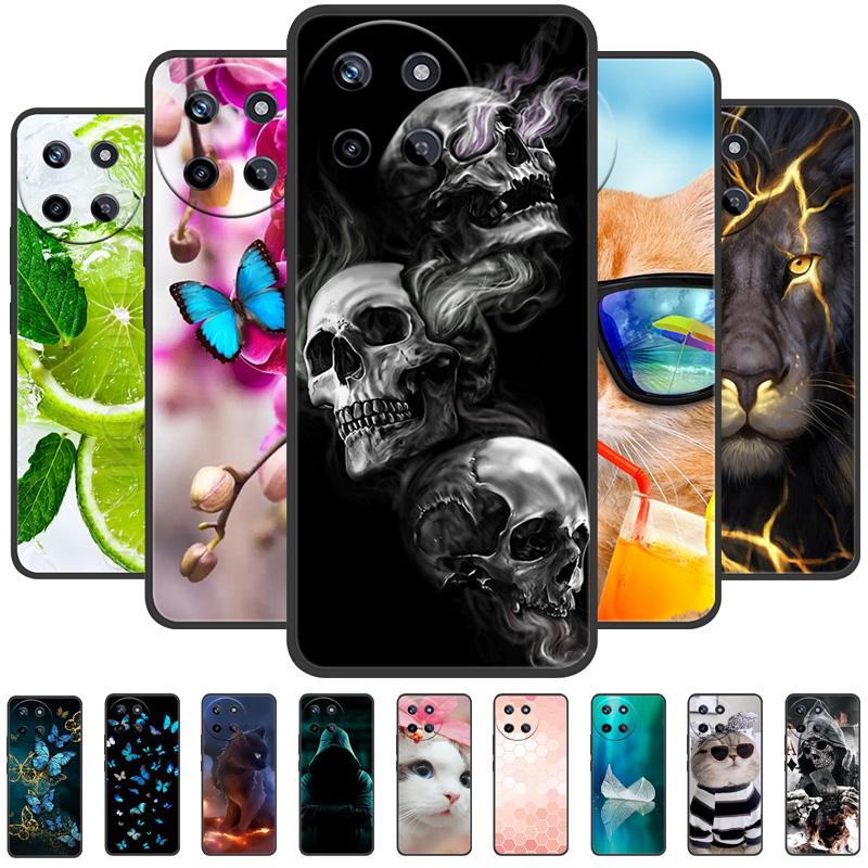 For Realme 11 4G Case Cat Fashion Silicone TPU Capa Fundas For Realme 11 4G Painted Lovely Realme11 Soft Cover Protective Capa