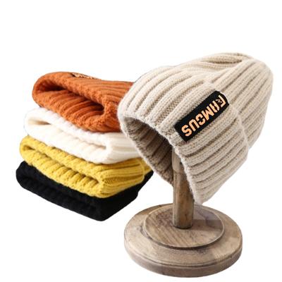 Hut Damen Herbst Winter Koreanische Mode Wollmütze Warmer Gehörschutz Stirnband Hut Großer elastischer dicker Faden Strickmütze