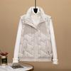 Large Size Loose Down Cotton Vest Autumn and Winter New Women's Clothing Fat Mm Meat Cover Thin Vest Vest with Vest Outside