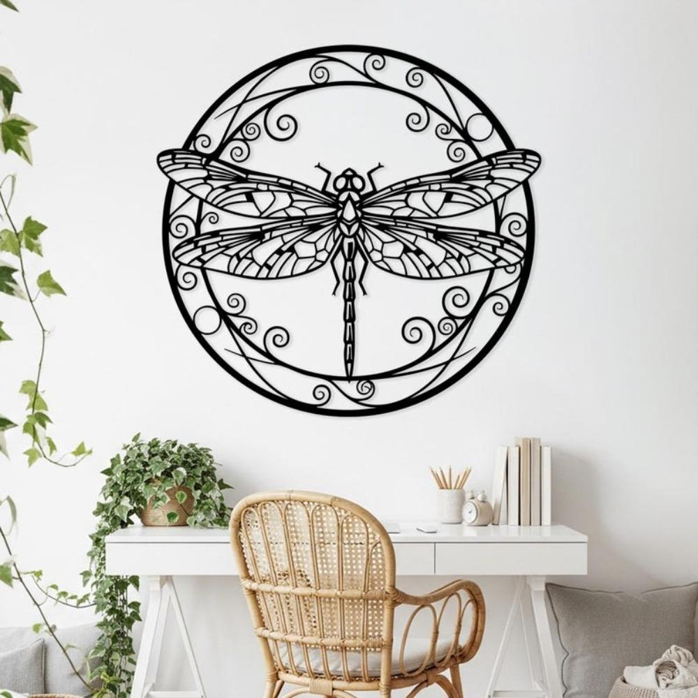 Large Metal Dragonfly Wall Art, Intricate Garden Sculpture, Nature Insect Decor for Outdoor, Big Hanging Sign, Gift for Nature Lover