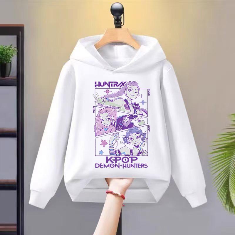 Kpop Hexenjagd Kinderbekleidung, einschließlich Herren- und Damen-Frühlings- und Herbst-Hoodies und modische Sweatshirts 2025yeas