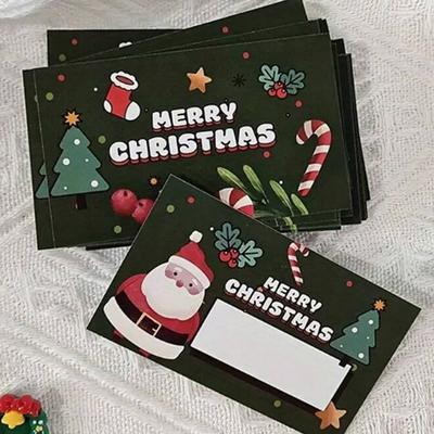 30 Pièces Cartes à Gratter Noël Père Noël Sapin de Noël Cadeaux de Fête Fournitures de Jeux DIY Chèques Cadeaux