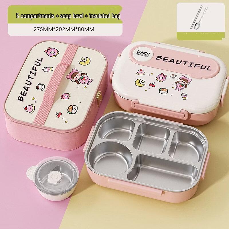 ZISIZ 304 Stainless Steel Insulated Bento Lunch Box