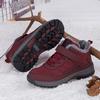 Winter Velvet Thickened Warm Non-slip Outdoor Cotton Shoes Casual High-top Walking Shoes Anti-splashing Mother Shoes