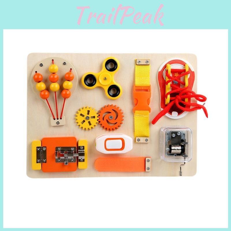 Music Box Wooden Fingertip Gyro Safety Buckle Game Board Children Puzzle Toy