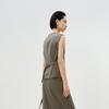 LESS 2025 Summer Short Sleeveless Wool Vest