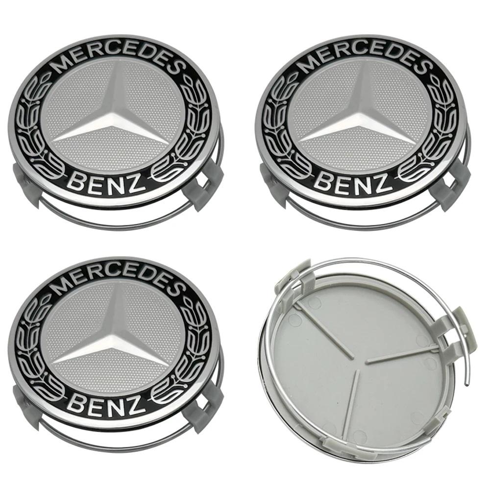 

Car Sticker 4PCS Car Wheel Center Cover Protective Cap Modification Accessories Suitable for Mercedes Benz W203 W204 W205 W213 W