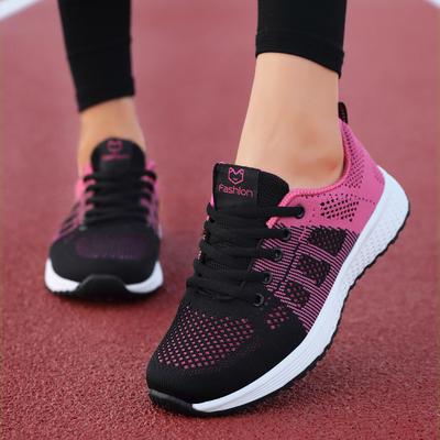 Dames Casual Schoenen Ademend Wandelen Mesh Veterschoenen Platform Schoenen voor Dames Sneakers Dames Tennisschoenen