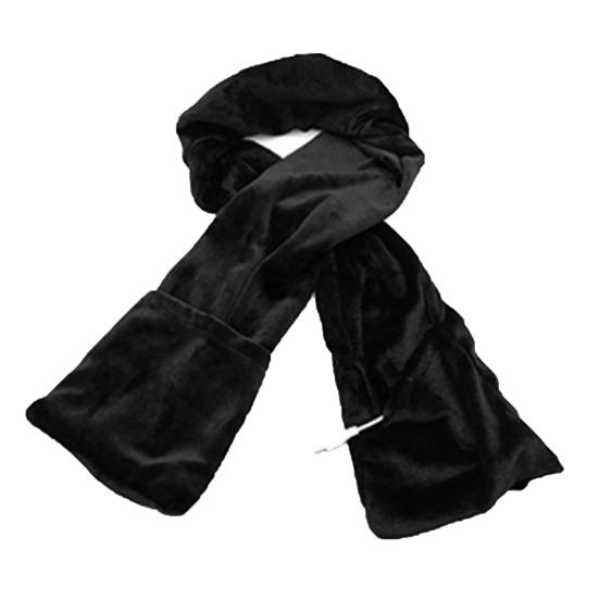Unisex Winter Electric Heated Scarf USB Shawl Scarf Neckerchief Plush Collar чёрный