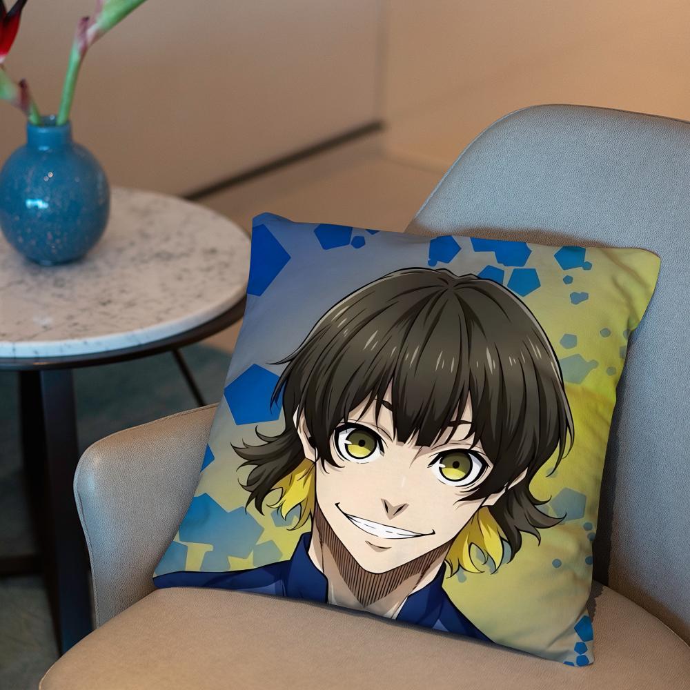 Blue Lock Anime Cushion Cover 2-in-1 Reversible Plush Pillow Cover | Car/Sofa/Bed | Perfect Gift