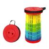 Collapsible 3-Buckle Telescopic Camping and Fishing Stool - Portable & Lightweight Rainbow Design