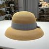 Small fresh travel summer straw hat children seaside beach shopping lampshade sun hat sunscreen basin hat bucket hat