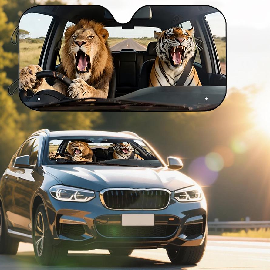 Universal Foldable Car Windshield Sun Visor for Heat and Sun Protection