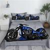 Cooles Motorrad Sport Bettwäsche Set 3D Gedruckt Motorradfahrer Polyester Bett Laken Bettbezug Mit Kissenbezug Bettwäsche