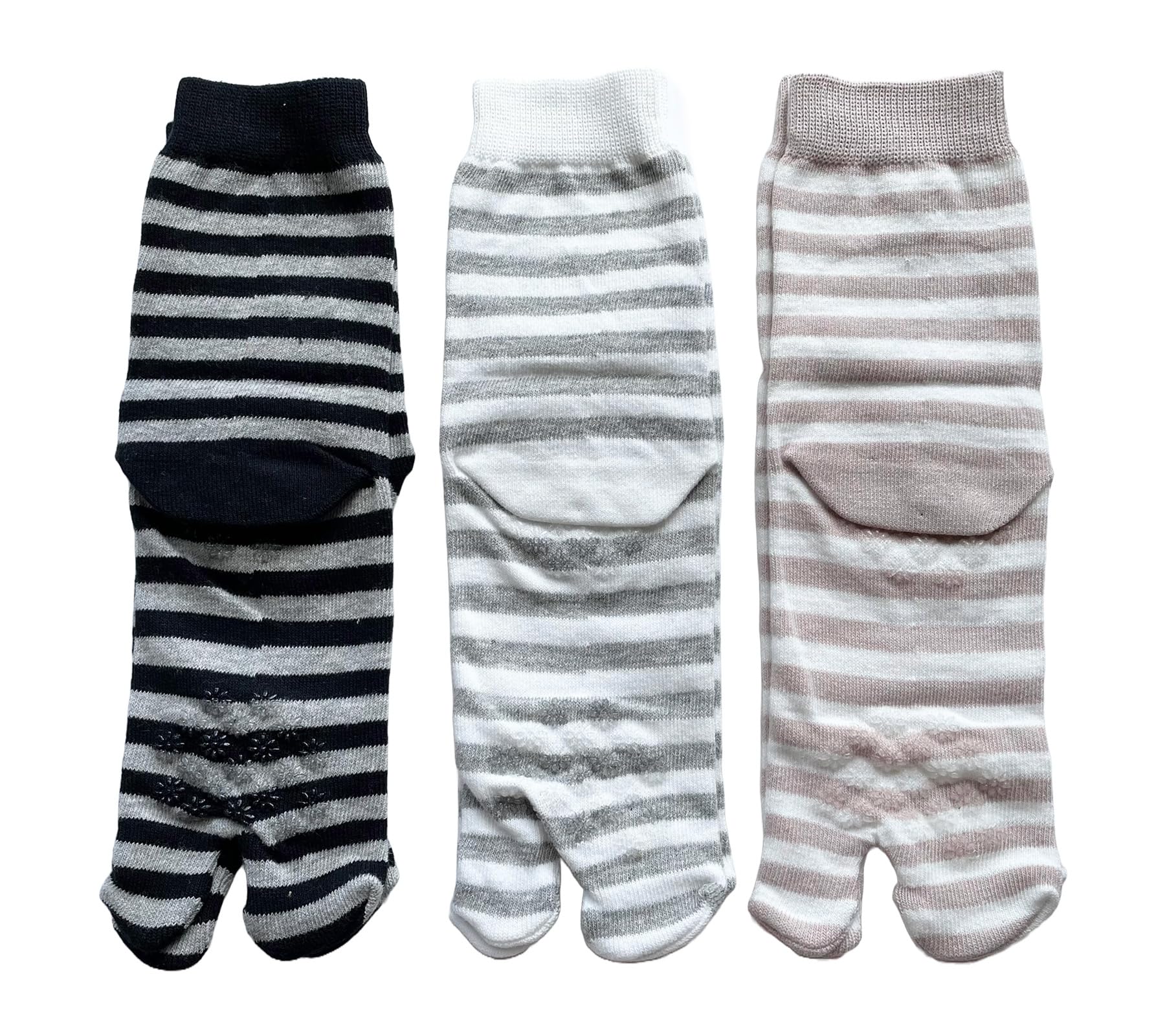 Носки-таби с 3 эластичными свободными хлопковыми внешними полосками, набор для женщин, нескользящая отделка, пары, манжеты, посадка, 100% нить, узор, 3 пары (Доступные цвета)