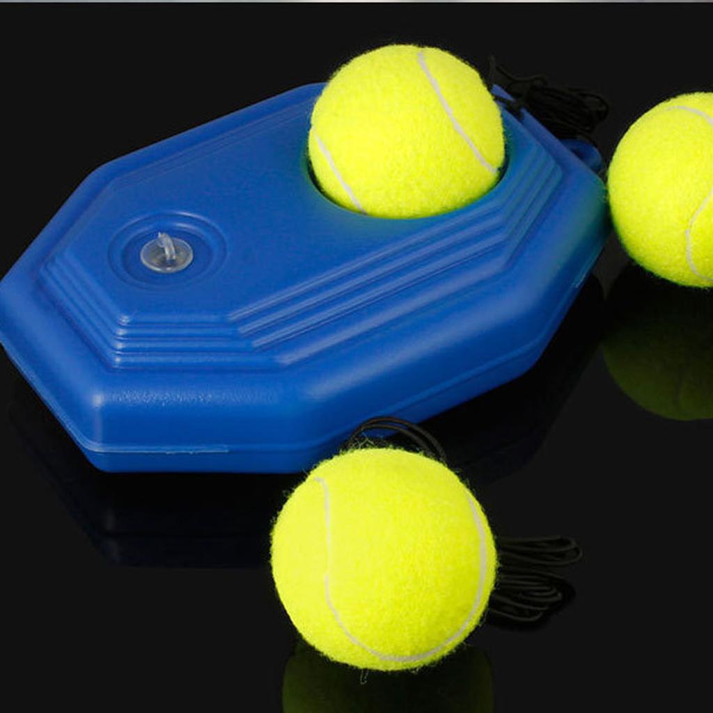 Tennis Training Base with Ball and Elastic Cord Durable Square-Shaped Design for Solo Practice and Skill Improvement