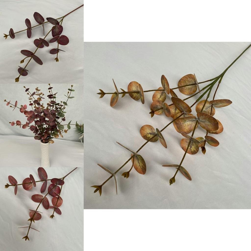 Faux Eucalyptus Money Leaf Stems For Photography Props And Event Decor