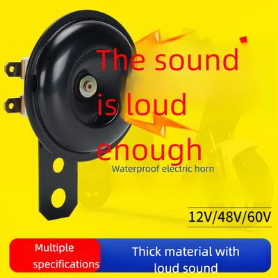 Motorcycle ELectric Horn Kit Universal Waterproof Round Loudspeaker 12V/24V/36V Horn Motorcycle Accessories