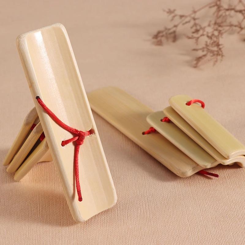 

Children Natural Bamboo Small Clapper Talk Stage Performance Chinese Style Characteristic Clapper Talk Toys A