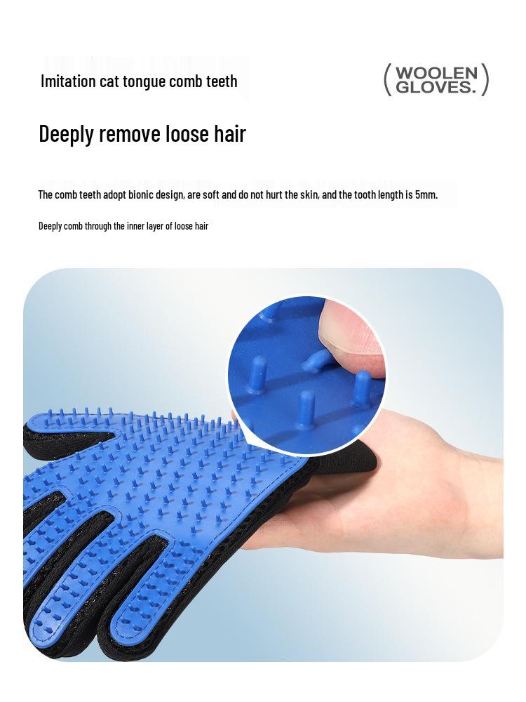 Haustierpflegehandschuh: Silikon Hundehaarentferner & Katzenmassagegerät