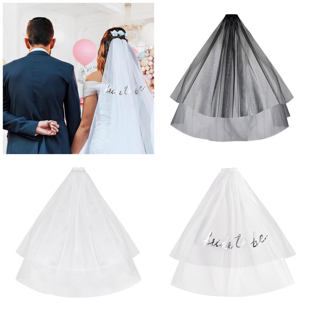 Elegant Double Layer Bridal Veil With Comb Easy To Wear White Headpieces Hair Decoration For Weddings And Photography