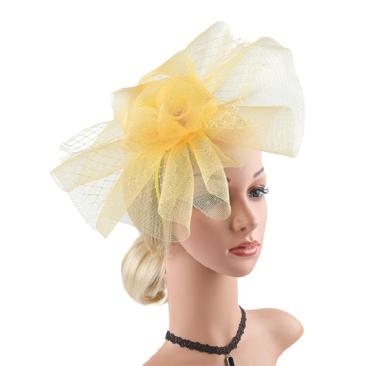 Fascinators Hat Flower Mesh Decors Headbands and Clip Teas Party Headwear Breathable Polyester Fabric Wedding Accessory