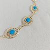 Silver Bohemian Female Metal waist chain Belt luxury Blue Gemstone Ellipse Designer Belts for Women Long Waistband Punk