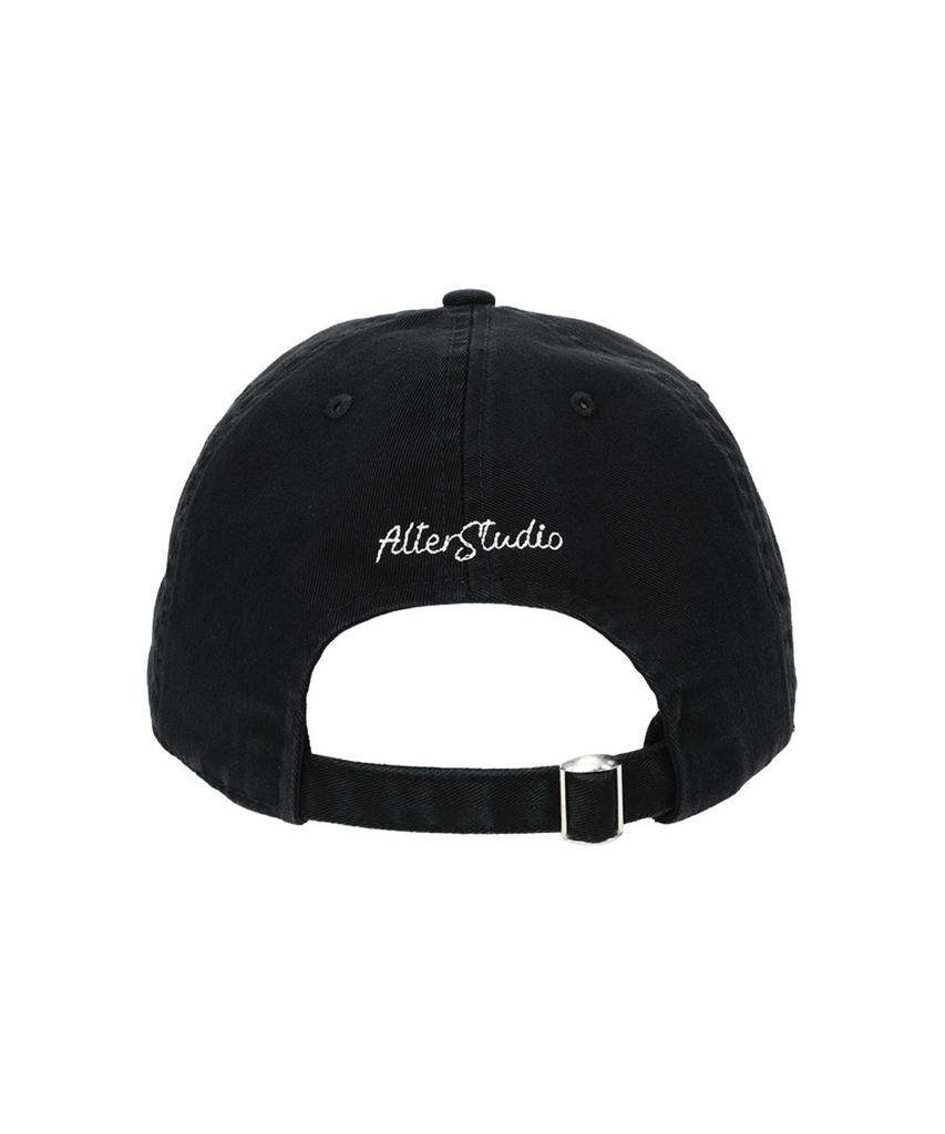 ALTER STUDIO Washed Two-Tone Logo Cap_Black