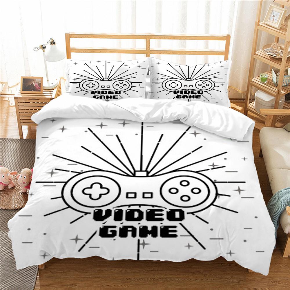 Home 3D Gamepad Printing Bedding Set Bed Quilt Cover Set Soft High Quality Bedroom Comfortable Microfiber Pillowcase