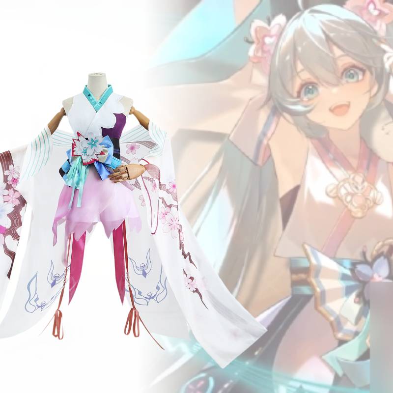 Onmyoji Hatsune Miku Cosplay Costume Cos Outfit Dress Polyester Women Games