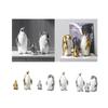 3 Pieces Penguin Sculpture Statue Porcelain Ceramic Decorative Nordic