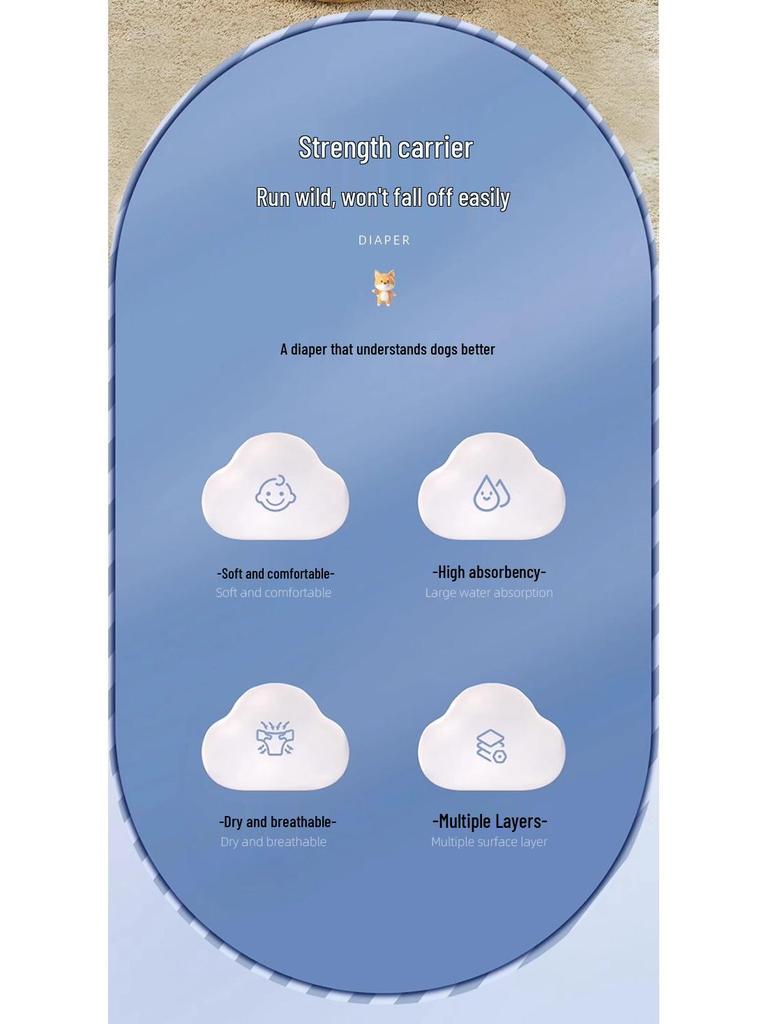 Large Dog Diapers for Female Golden Retrievers - Puppy Menstrual Pants