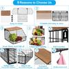 Fruit Basket Onion Storage Wire Baskets with Wood Lid Multifunctional Stackable Wall Mounted Countertop Tiered Kitchen